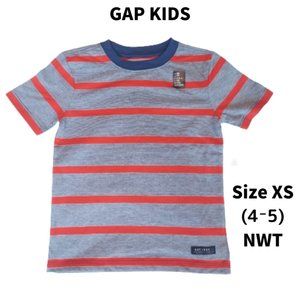 GAP KIDS NAVY & RED STRIPES SHORT SLEEVE T-SHIRT SIZE XS (110)
